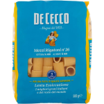 PASTA DE CECCO 26 MEZZI RIGATONI  KG 0,500